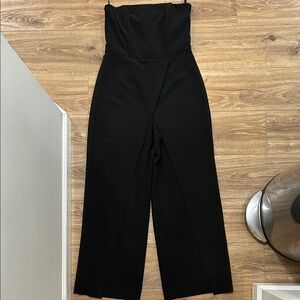 White House Black Market Strapless Black Jumpsuit